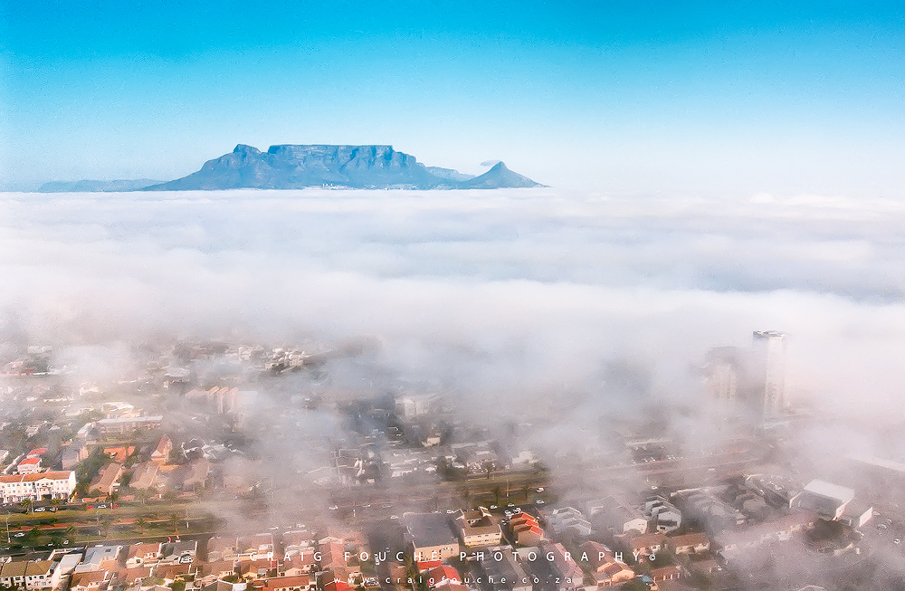 Aerial Photography -Misty Moutain, Cape Town, South-Africa - Fuji Superior 400