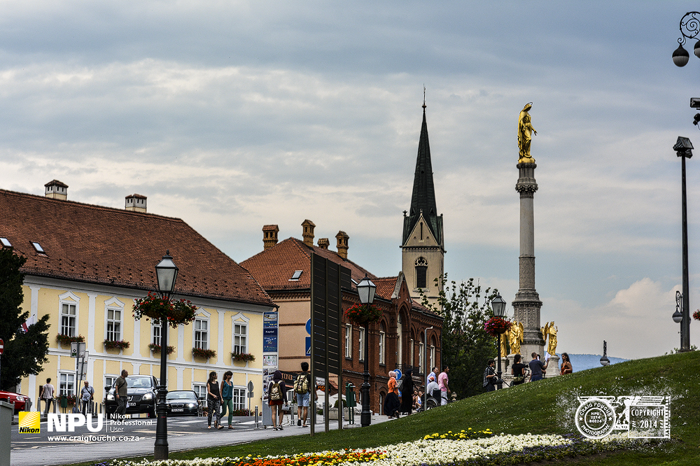 Mary Column in front of the Zagrebačka Katedrala, Zagreb, Croatia