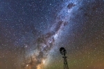 Milky Way And Windmill, Rogge Cloof, Sutherland, South-Africa