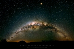 The Milky Way Arch Over The Shepherds Hut, Rogge Cloof, Sutherland, South-Africa