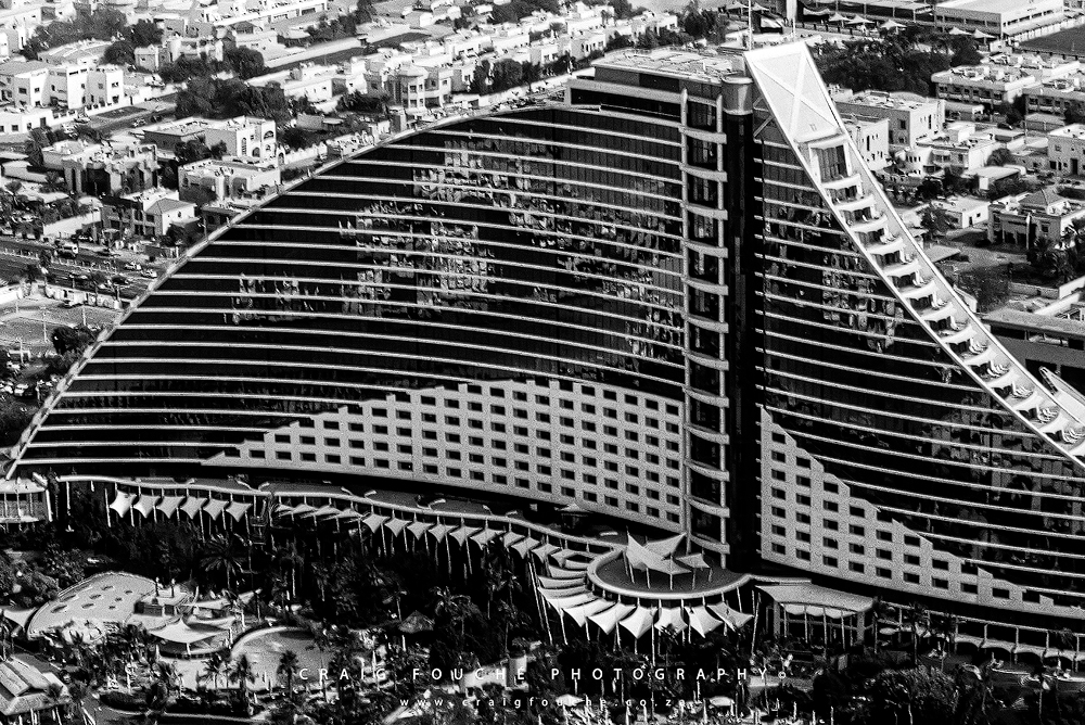 Cityscape Photography - Jumeirah Beach Hotel From Burj Al Arab, Dubai, UAE - Fujifilm Acros 100