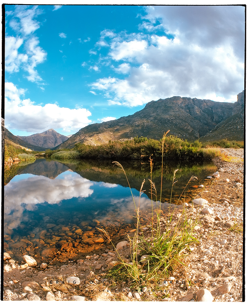 Landscape - Dwarsberg Reflections, Rawsonville, South-Africa - Kodak Portra 400