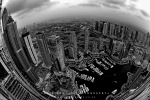 Fisheye View of Dubai Marina, Dubai, UAE