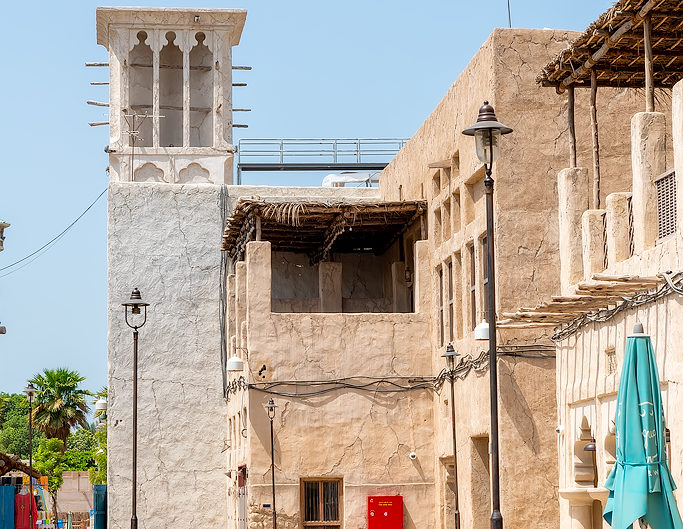 Wind Towers, Bastakia Quarter, Bur Dubai, Dubai, UAE